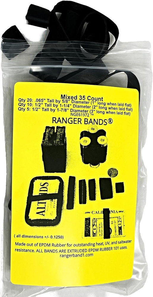 ® 35 Count Mixed Count Made from EPDM Rubber for Survival and Strapping Gear Mad