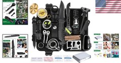 Compact 35 in 1 Survival Kit for Men Lightweight First Aid Gear for Outdoors