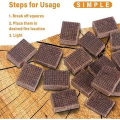 Natural Fire Starters for BBQ Grill Charcoal Chimney Indoor Outdoor 32 Pieces
