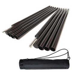 Tent Poles,Adjustable Portable Poles-74.8″ Sturdy and Durable Black