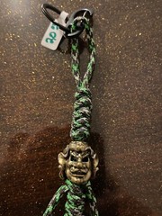 Keychain or knife lanyard. Bag, backpack, jacket zipper pull. Buddhist deities