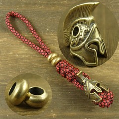 Brass “Helmet” knife Lanyard Bead Paracord beads crafted for EDC gear XLH036