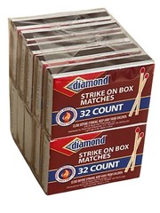 Diamond Strike On Box Matches FSC Certified 100% Wood, 32 ct/30 Pack (Total 960)