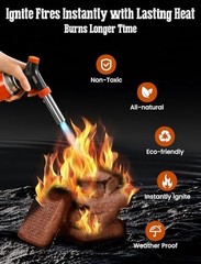 160-Count Fire Starter Squares for Campfires, BBQ, Fire Pits & Grills – Quick Li
