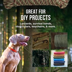 Paracord Rope 750 with 11 Inner Strands | Survival Gear for Camping, Hunting, F