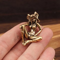 Brass Beauty Girl Knife Beads DIY Paracord Woven Lanyard Pendant Charm