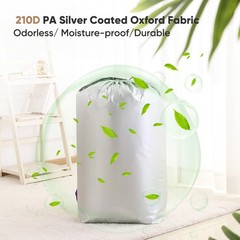 OMVMO 2 Pack Laundry Bag，Drawstring Bag,Storage Bag for XXL – 2Pcs, Silver