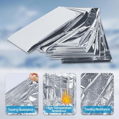 Emergency Mylar Thermal Blankets,Space Blanket Survival Kit Camping Blanket, Per