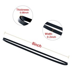 AMUU Rubber Bands Large Black 50 Pack 8inches Rubbers 50 PACK, 50