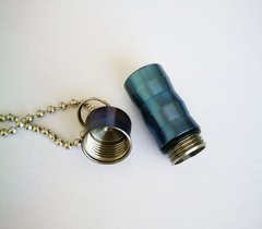 Titanium Watterproof Container Seal Case Capsule Pendant Perfume Bottle EDC