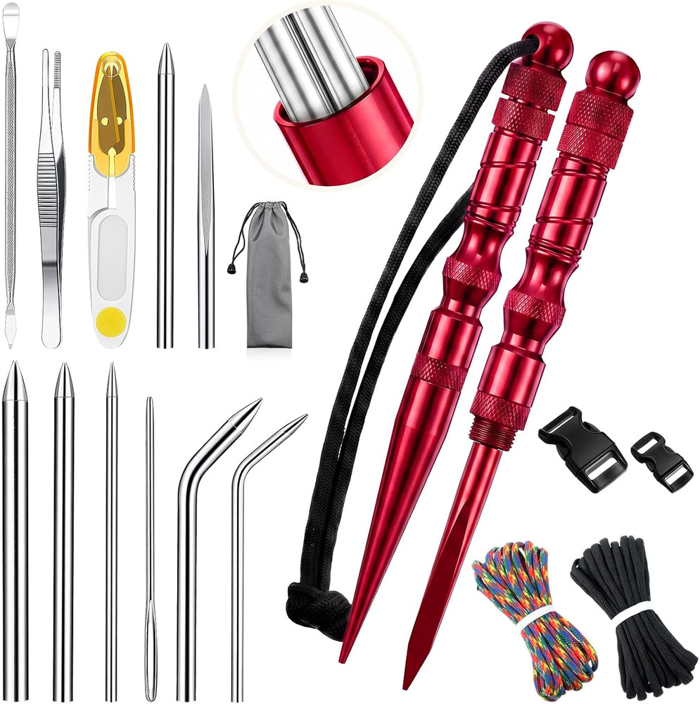 12 Pcs 2026 Update Paracord FID Knotter Tools Set Stainless Steel Marlinspike Se