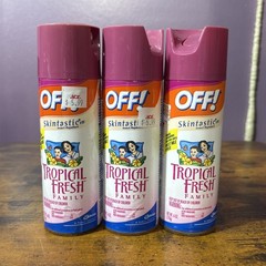 3 Cans Off Family Care Tropical Fresh Insect Repellent 6oz EACH New