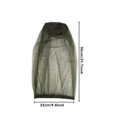 3 Pack Head Net Face Mesh Mosquito Hat Mask Head Cover for Camping Hiking