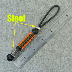 Handmade 550 Paracord Knife Lanyard With Stainless Steel Beads