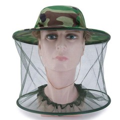 Anti Insect Mesh Fishing Caps Mosquito Head Net Camouflage Bee Veil Hat Outdoor