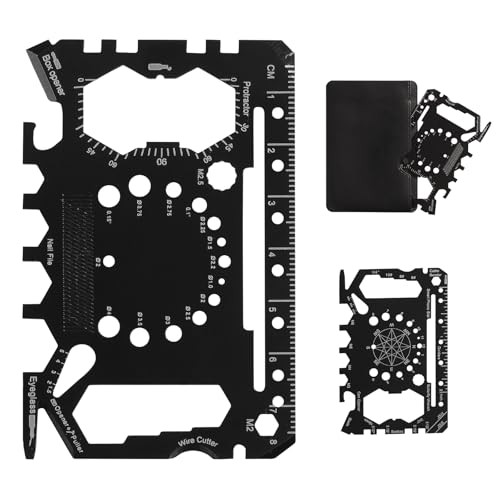 52 in 1 Slim Minimalist Survival Card Wallet Tool Card, Credit Card Size