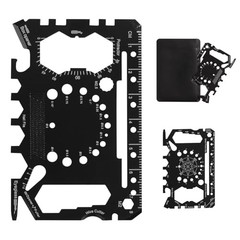 52 in 1 Slim Minimalist Survival Card Wallet Tool Card, Credit Card Size
