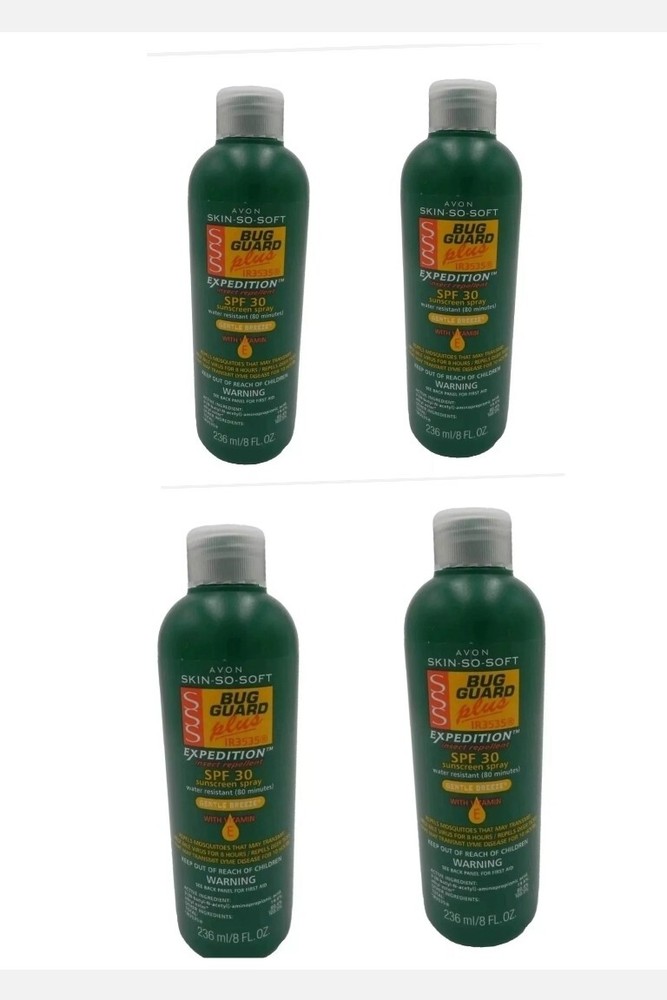 SET OF 4~Avon Skin So Soft Bug Guard Plus IR3535 Expedition Insect Repel 8 Oz