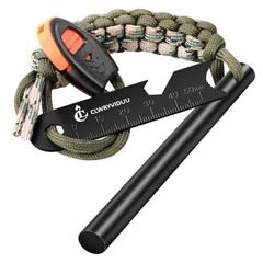Survival Fire Starter, 4 Inch Ferro Rod, Flint Fire Starters for Hiking and 1