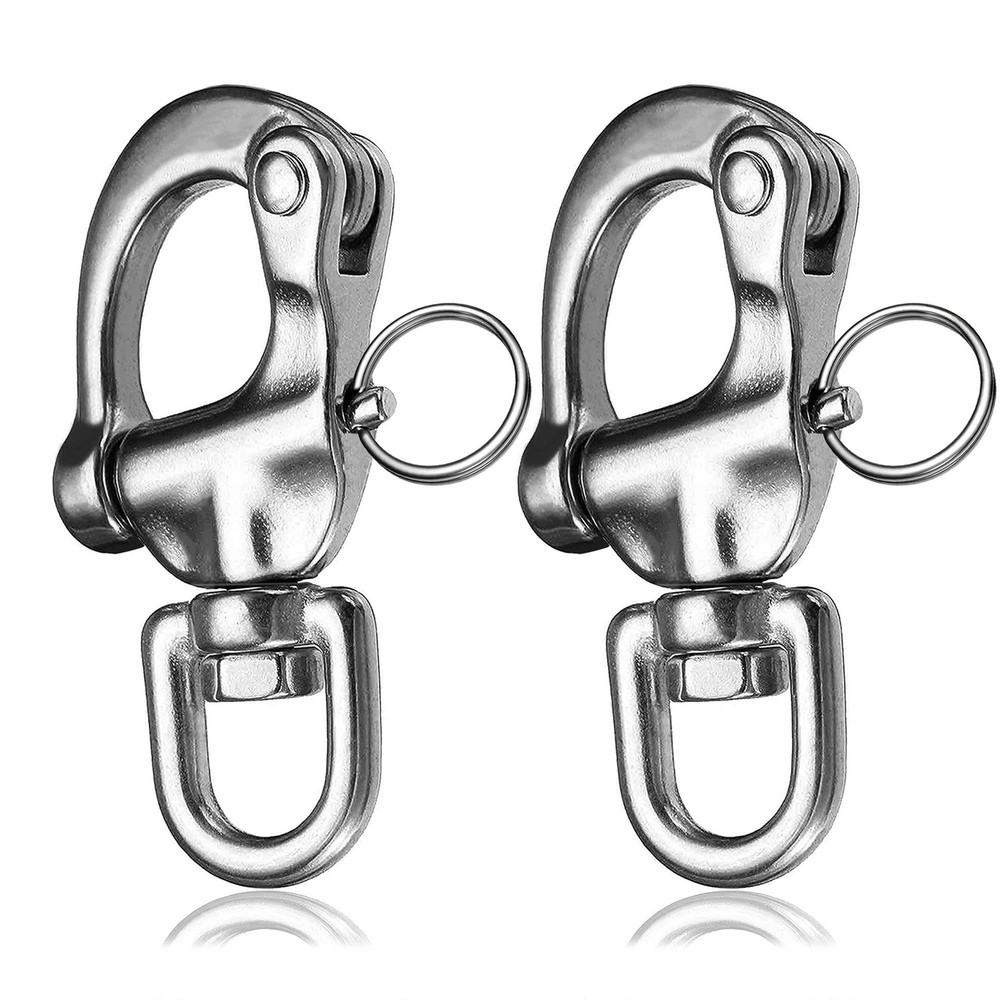 316 Stainless Steel Swivel Snap Shackle Sailing Halyard Quick Release Boat Hook