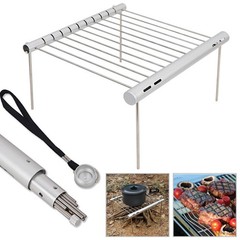 Lightweight Stainless Steel Camping Grill Compact Size Great for Outdoor Meals