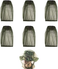 6Pcs Premium Head Net Face Mesh with Extra Fine Holes, Mosquito Hat Mask Head Co