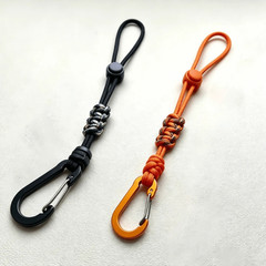 Carabiner Water Bottle Holder Adjustable Paracord Lanyard Portable Keychain Hook