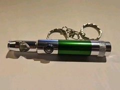 Tactical Survival High Frequency Whistle With LEDFlashlight And Compass Keychain