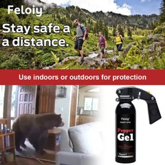 2 Pack Feloiy 16 oz. Bear Repellent Survival Spray Deterrent 35ft