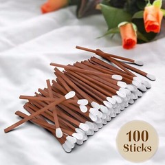 ZIKANI Espresso Stick White Tip Matches 4 Inch Refill for Cloche Jar 100 pcs