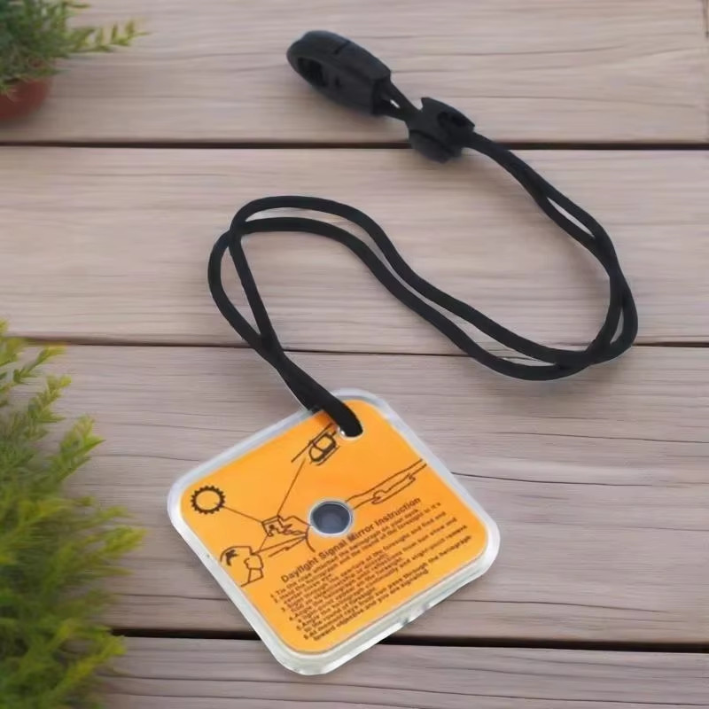 Outdoor Field Survival Signal Mirror Sunlight Reflector for Hiking Camping Emerg