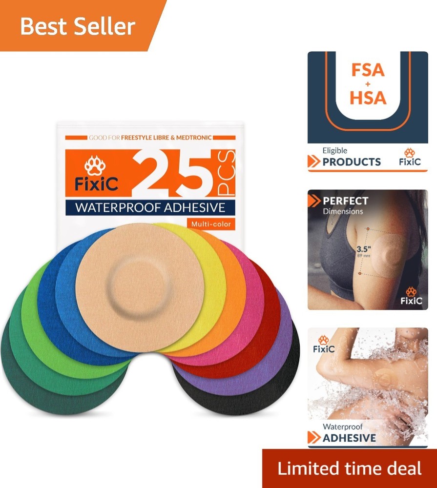 3 1/2″ Freestyle Sensor Adhesive Patches – Hypoallergenic & Latex-Free 25 Pack