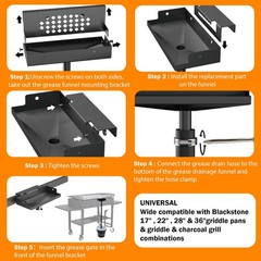 Rear Grease Drainage System for Blackstone Grease Catcher Upgrade,Grease Buck…