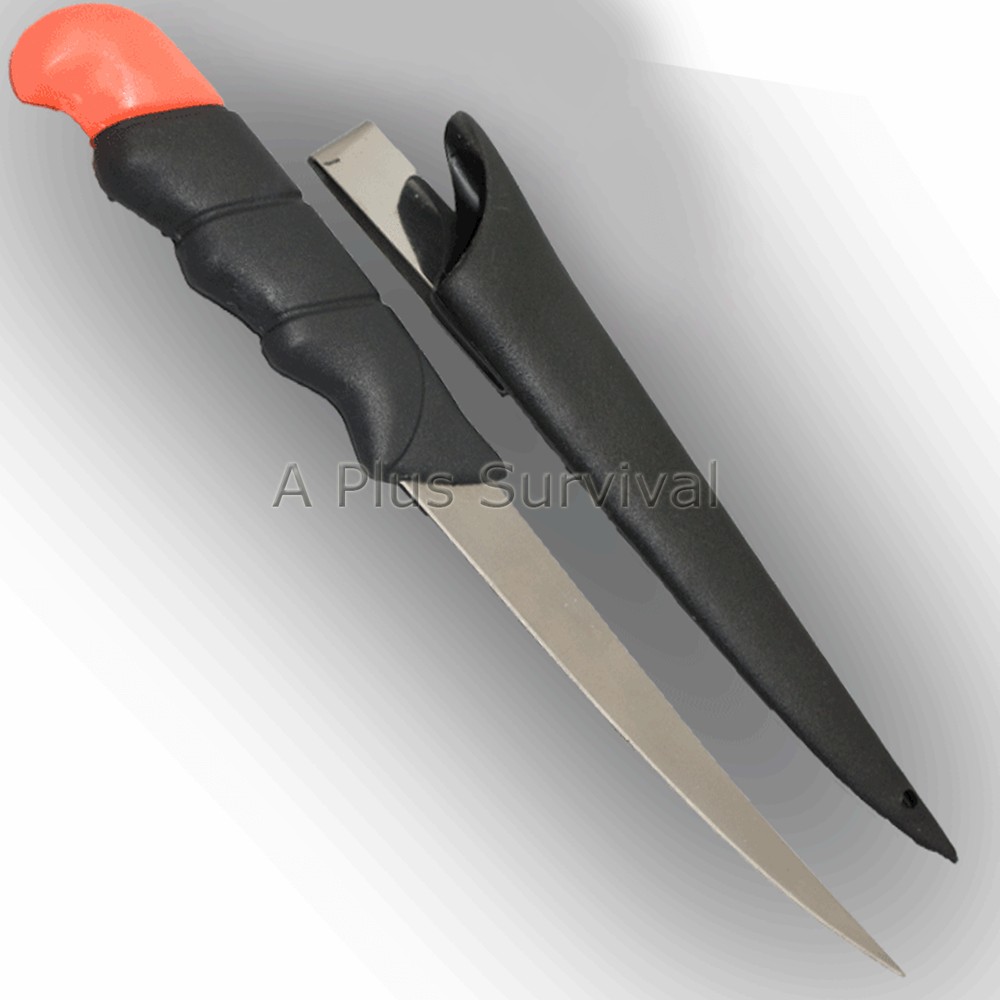 Floating Fish Filet Knife 10.25″ Sheath & Belt Clip