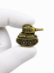 Mini Tank Lanyard Bead Brass EDC Paracord Knife Charm Pendant T29