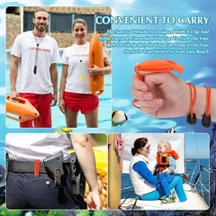 6Pcs/set Safety Whistle Marine Whistle Plastic Whistles w/ Lanyard for Emergency