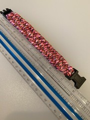 Paracord 550 Survival Trilobite Bracelet Handmade Pink Black Gray Camouflage 8″