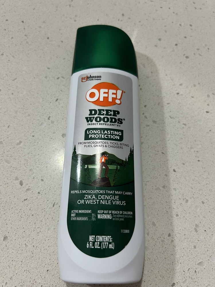 OFF! Deep Woods INSECT REPELLENT VII Liquid Spray For Mosquito, Ticks, 6 oz