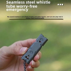 Double Pipe Whistle Pendant Keychain Decibel Portable Emergency Camping Tool