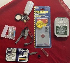 Small Group of Backpacking/Survival Items – Rescue Mirror, Fire Starter & More!!