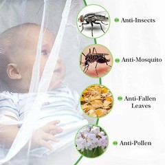 Mosquito Net For Stroller Portable Mini Crib Bug Net Washable Fine Mesh Cover