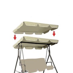 Waterproof Oxford Fabric Canopy for Garden Swing Seat Cover Two or Three Seater
