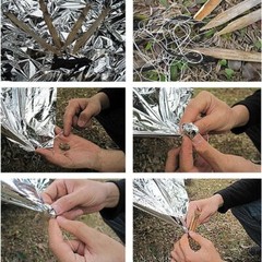 12 Pack Emergency Mylar Thermal Blankets for Outdoors, Thermal Foil Blanket