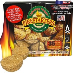 All Natural Fire Starters 35 Count Pine Scented Non Toxic Fire Starter Nuggets