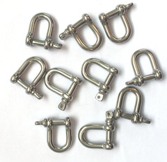Jy-Marine Stainless Steel Mini D Shackle, 4Mm, Silver Color,For Paracord Jewelry