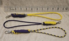 550 Paracord Wrist Lanyards, Purple Gold/Yellow, 1.5 » Swivel Snap Hook