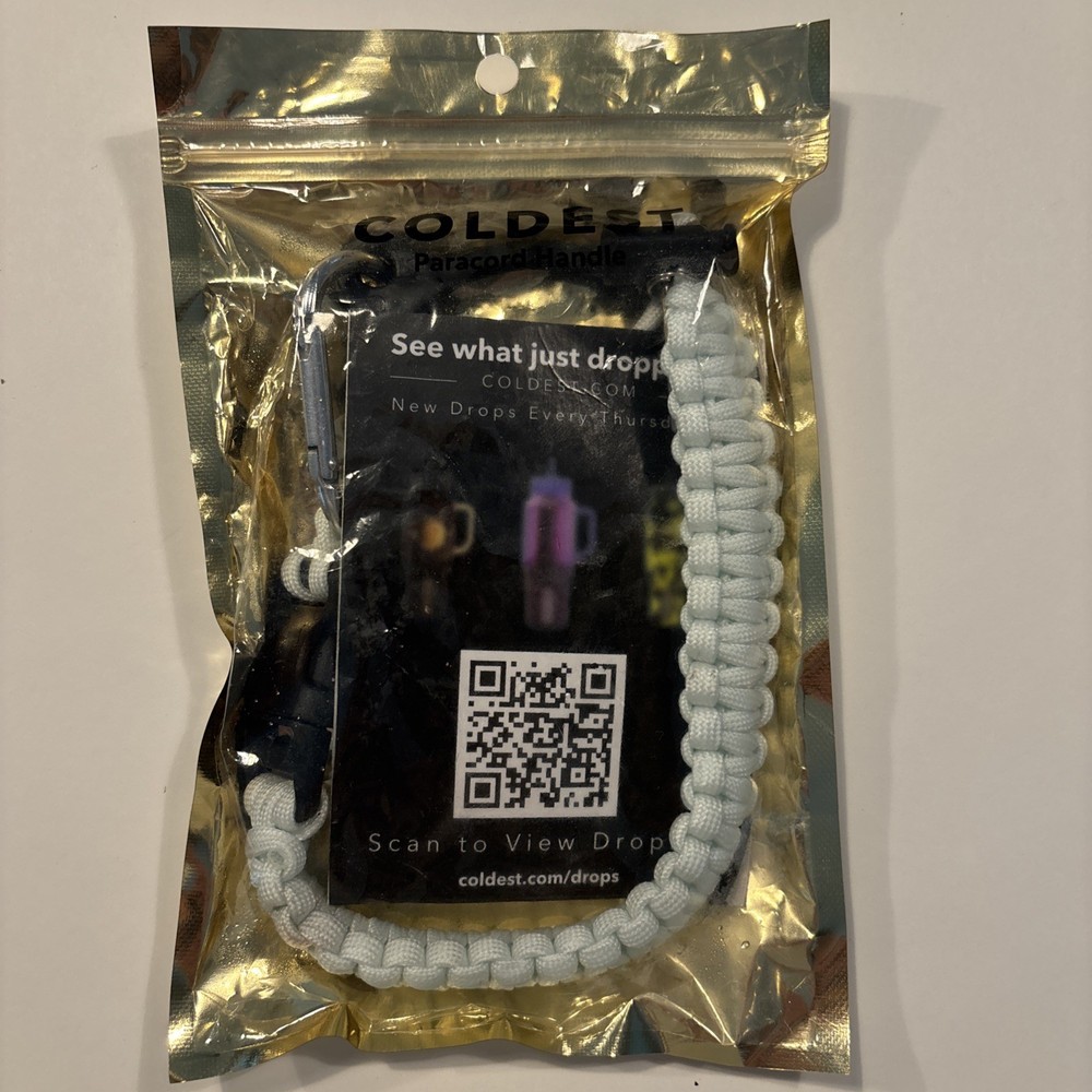 Coldest Paracord Handle Glowie White Multi-Compatible for Water Bottles