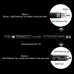 The Most Loaded 7-In-1 Tactical Pen: Solves Others Weaknesses, Self Defense Tip