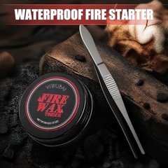 Survival Fire Starter Kit – Stainless Steel Tweezers for Clean Handling – Long