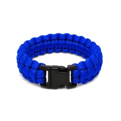 Explorer 9.5″ Survival Paracord Bracelet Navy Nylon Plastic Buckle Camping